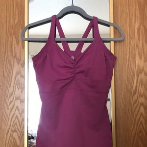 Prana yoga tank with shelf bra SZ M